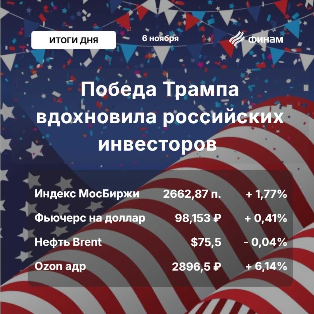 Российские быки воспользовались победой Трампа для отскока