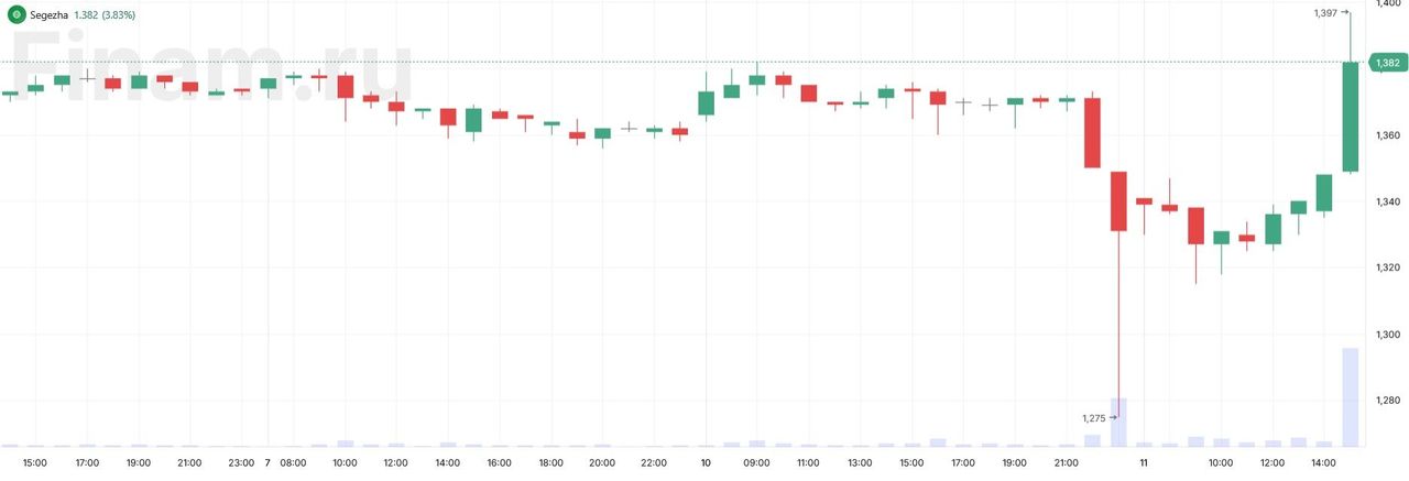Акции Сегежи подскочили на 4% после комментариев Путина по отрасли
